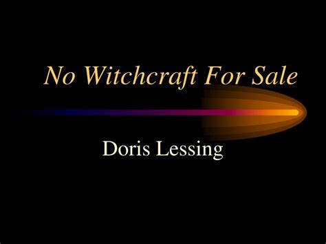 No witchcraft for saoe summary